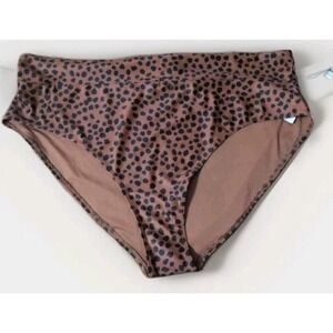 NWT Leopard Print Bathing‎ Suit Bottom Women's 3X Swim Old Navy Plus Ladies